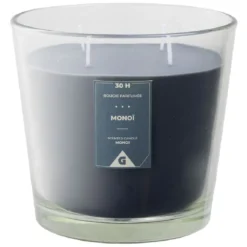 Bougie parfumée dans verre senteur monoï Ø13,5xH12,5cm 30H