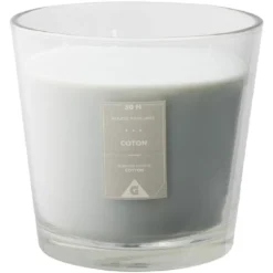 Bougie parfumée dans verre senteur coton Ø13,5xH12,5cm 30H