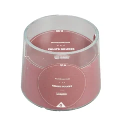 Bougie parfumée dans verre senteur fruits rouges 30H