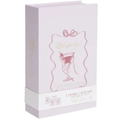 Bougie parfumée dans verre x4 coffret forme livre 16x17cm (4 modèles)