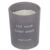 Bougie parfumée à message dans verre gris senteur coton