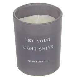 Bougie parfumée à message dans verre gris senteur coton