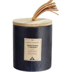 Bougie parfumée noire senteur d'Orient 50H