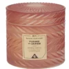 Bougie parfumée rose design relief senteur fleurs du Japon 25H