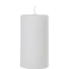 Bougie pilier blanche Ø7xH13,5 cm