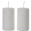 Bougie pilier blanche Ø5xH9,5cm x2
