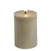 Bougie pilier à LED grise Ø7xH10cm