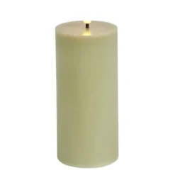 Bougie pilier à LED vert Ø7xH15cm
