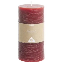 Bougie pilier rouge 50H