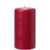 Bougie pilier rouge Ø7xH13,5 cm