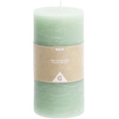 Bougie pilier verte 50H