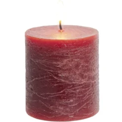 Bougie pillar rouge 25H