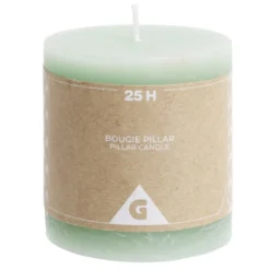 Bougie pillar verte 25H