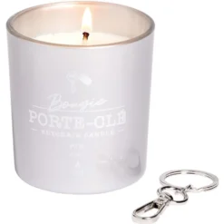 Bougie porte-clé argenté senteur pin 33H