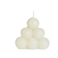 Bougie ronde à bulles Ø7,8xH6,8cm