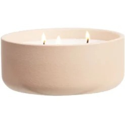 Bougie ronde dans pot en céramique Ø16 cm