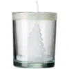 Bougie sapin de Noël dans verre Ø6,2xH7,5cm