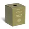 Bougie senteur verveine patchouli dans pot en verre Ø6,4xH7,9cm vert