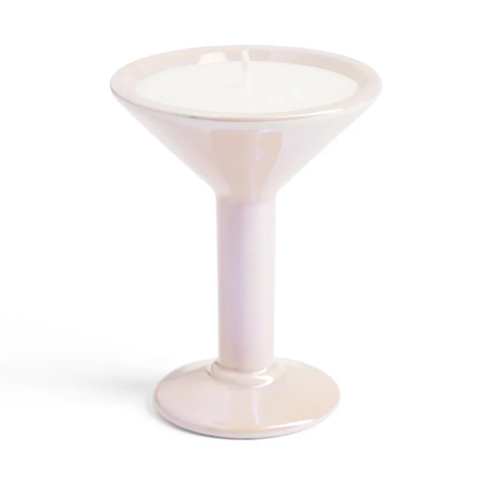Bougie verre à martini céramique et verre 2H - 2 modèles