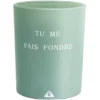 Bougie verte imprimée senteur eucalyptus 40H