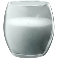 Bougie XL dans verre coloré bleu senteur monoï 36H