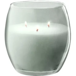 Bougie XL dans verre coloré gris senteur coton 36H