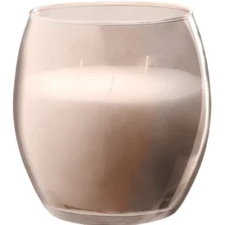 Bougie XL dans verre coloré rose senteur fruit de la passion 36H
