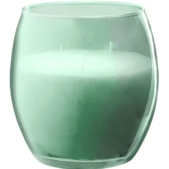 Bougie XL dans verre coloré vert senteur eucalyptus 36H