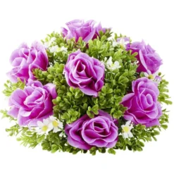 Boule de roses fleurs artificielles violet