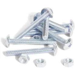 8 boulons poêlier cruciforme acier zingué - 5x40 mm