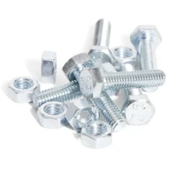 6 boulons tête hexagonale acier zingué - 6x25 mm