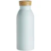Bouteille isotherme acier avec bouchon en bois 400ml Ø6,7xH18cm