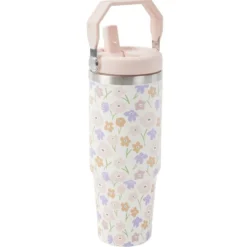 Bouteille isotherme avec poignée 900ml Ø9xH24cm (2 modèles)