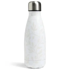 Bouteille isotherme blanc motif feuillage 350ml