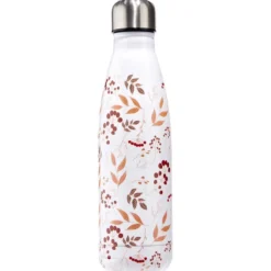 Bouteille isotherme inox motif fleur rose 500 ml