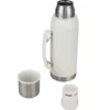 Bouteille isotherme 1L avec tasse inox beige Ø9,5xH29cm