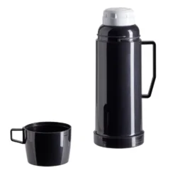 Bouteille isotherme 415ml avec tasse plastique noir