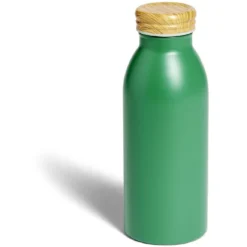 Bouteille isotherme 400ml inox et bois - 4 coloris