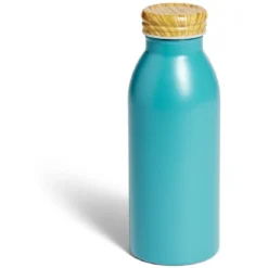Bouteille isotherme 400ml inox et bois - 4 coloris