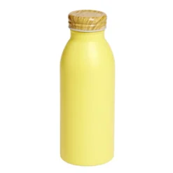 Bouteille isotherme 400ml inox et bois - 4 coloris