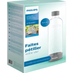 Bouteille 1L pour machine à soda Gris x2