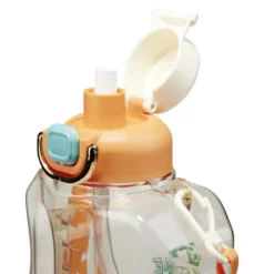 Bouteille plastique kawaii 1L avec sangle H19,5cm