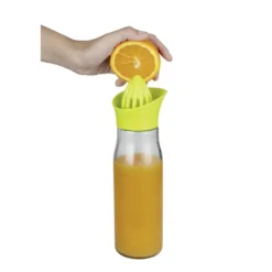 Bouteille presse-agrumes en verre et plastique 800ml Ø7,8xH28cm