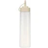 Bouteille à sauce 350ml plastique avec bouchon rattaché (3 modèles)