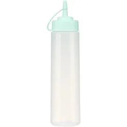 Bouteille à sauce 350ml plastique avec bouchon rattaché (3 modèles)
