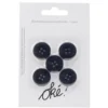 Bouton de costume x5 plastique noir Ø20mm