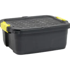 Box de rangement brico noir 24L