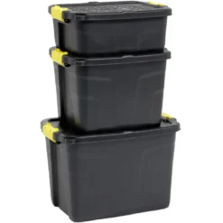 Box de rangement brico noir 24L