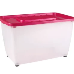 Box de rangement plastique à roulettes 46L (plusieurs modèles)