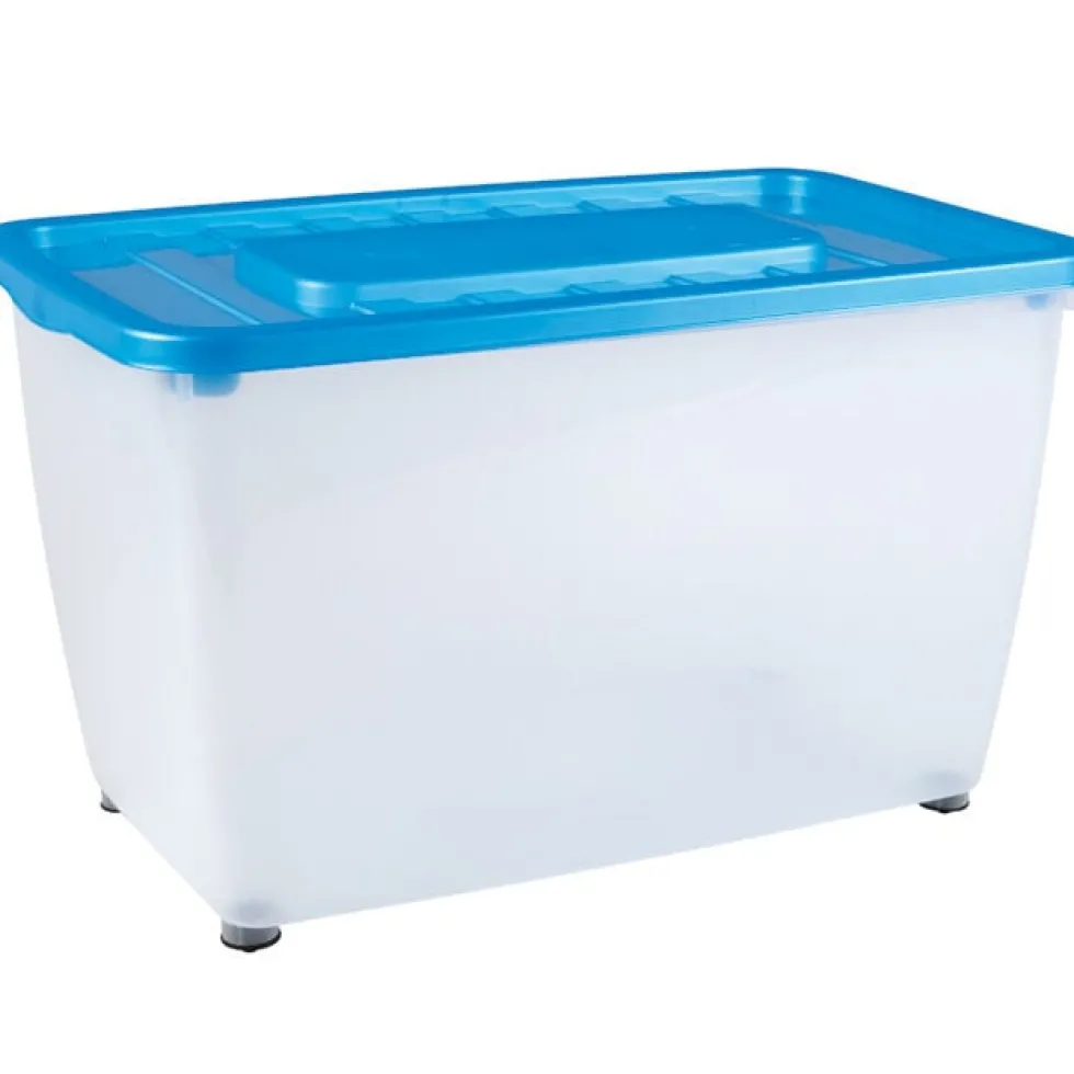 Box de rangement plastique à roulettes 46L (plusieurs modèles)